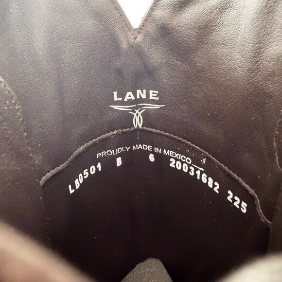 Lane OLIVIA JANE Knee High Womens Cowboy Boots 6 Brown Leather Western Cowgirl - Picture 9 of 11